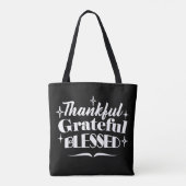 Mousserende Thanksgiving Quote Holiday Design Tote Bag (Achterkant)