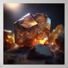 Mousserende Topaz Gemstone, macrodetail Poster