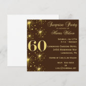 Mousserende verrassingen 60e verjaardag kaart (Voorkant / Achterkant)