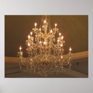 Mousserende Vintage Crystal Chandelier Poster