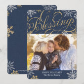 Mousserende vlokken Vakaneklek met kerstkaart (Voorkant / Achterkant)