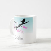  mousserende vogelkersen bloesems koffiemok (Voorkant links)