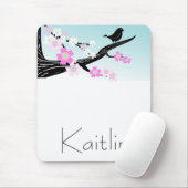 mousserende vogelkersen bloesems muismat (Met muis)