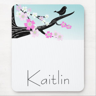 mousserende vogelkersen bloesems muismat