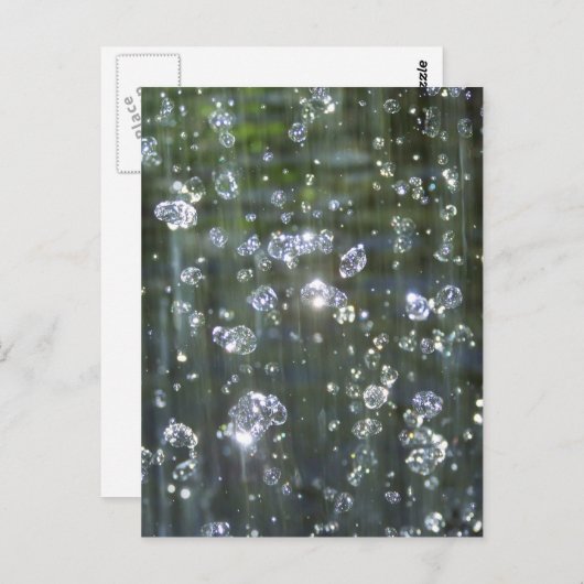 Mousserende waterval briefkaart (Voorkant / Achterkant)