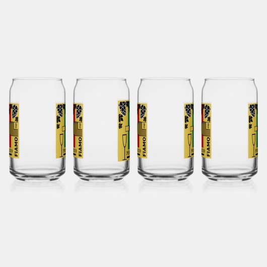 Mousserende wijn blikvorm glas (Rechts)