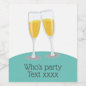 Mousserende Wijn Brunch en Bubbels juicht verjaard Etiket (Enkel label)