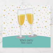 Mousserende Wijn Brunch en Bubbels juicht verjaard Sparkling Wijnetiket (Enkel label)