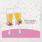 Mousserende Wijn Brunch en Bubbels juicht verjaard Sparkling Wijnetiket (Enkel label)