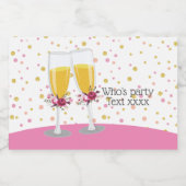 Mousserende Wijn Brunch en Bubbels juicht verjaard Sparkling Wijnetiket (Enkel label)