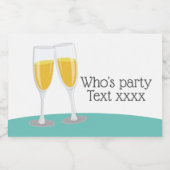 Mousserende Wijn Brunch en Bubbels juicht verjaard Sparkling Wijnetiket (Enkel label)