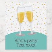 Mousserende Wijn Brunch en Bubbels juicht verjaard Wijn Etiket (Enkel label)