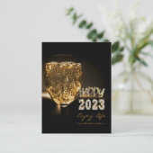 Mousserende wijn Champagne Inspirerend Happy 2023 Briefkaart (Staand voorkant)