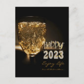 Mousserende wijn Champagne Inspirerend Happy 2023 Briefkaart (Voorkant)