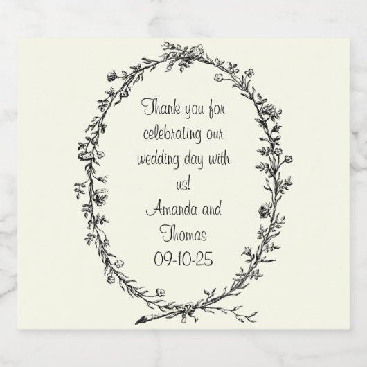 Mousserende wijn Elegante flessenetiketten Sparkling Wijnetiket (Enkel label)