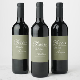 Mousserende wijn fles etiketten bruiloft.