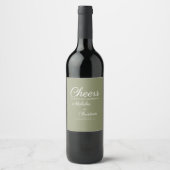 Mousserende wijn fles etiketten bruiloft. (Voorkant)