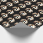 Mousserende wijn  flesetiket zwart goud cadeaupapier (Hoek)