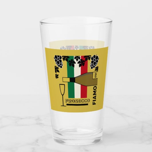 Mousserende wijn glas (Voorkant)