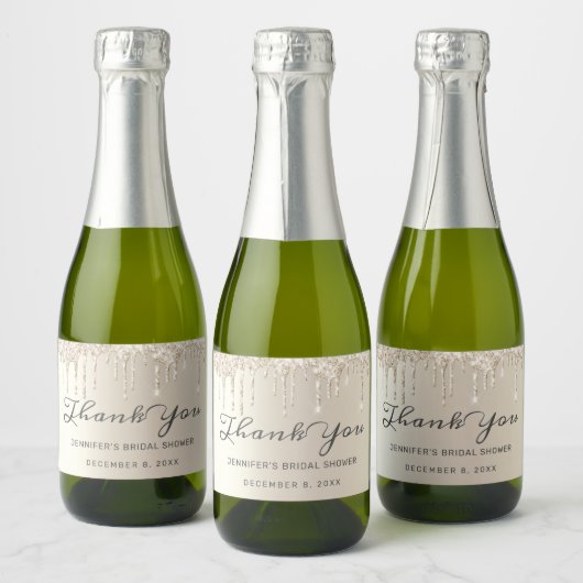 Mousserende Wijn Glitter Drips Vrijgezellenfeest D Sparkling Wijnetiket (Flessen)