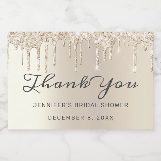 Mousserende Wijn Glitter Drips Vrijgezellenfeest D Sparkling Wijnetiket (Enkel label)