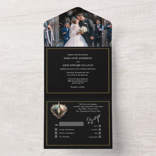 Mousserende wijn koppels foto vernieuwing geloften all in one uitnodiging (Binnen)