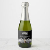 Mousserende Wijn op Zwart Mini Mousserende Wijn La Sparkling Wijnetiket (Voorkant)