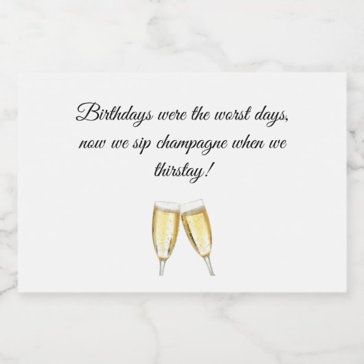 Mousserende wijn Smaak Mini Label Sparkling Wijnetiket (Enkel label)