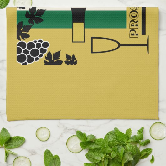 Mousserende wijn theedoek (Gevouwen)