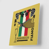 Mousserende wijn vierkante klok (Hoek)