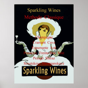 Mousserende wijnen, -Lady Listening Poster