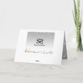 Mousserende Wijnfles Gelukkig Nieuwjaar 2025 Feestdagen Kaart (Achterkant)