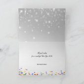 Mousserende Wijnfles Gelukkig Nieuwjaar 2025 Feestdagen Kaart (Binnen)