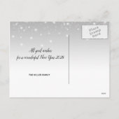 Mousserende Wijnfles Gelukkig Nieuwjaar 2025 Feestdagenkaart (Achterkant)