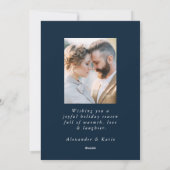 Mousserende winterpine marine Merry Kerstmis 2 Fot Feestdagenkaart (Achterkant)