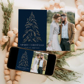 Mousserende winterpine marineserie kerstfoto feestdagenkaart
