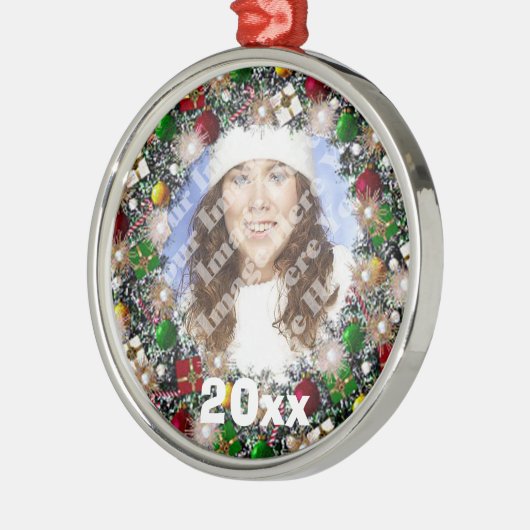 Mousserende Wreatfoto Lijst Keepomwille Ornament (Links)