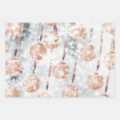 Mousserende zalm Roze Koel Ornament Snowflakes Inpakpapier Vel (Voorkant 2)