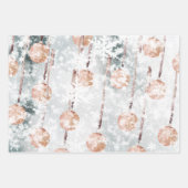 Mousserende zalm Roze Koel Ornament Snowflakes Inpakpapier Vel (Voorkant)