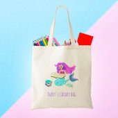 Mousserende zeemeermin met de naam van het lezen v tote bag