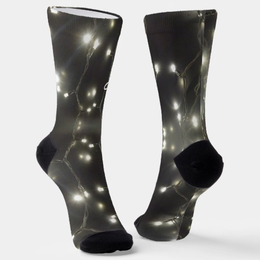 Mousserende zilver verlicht de kerstsust. Crew Soc Sokken (Gebogen)