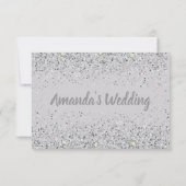 Mousserende Zilveren Glitter Bridesmaid Kaart (Achterkant)