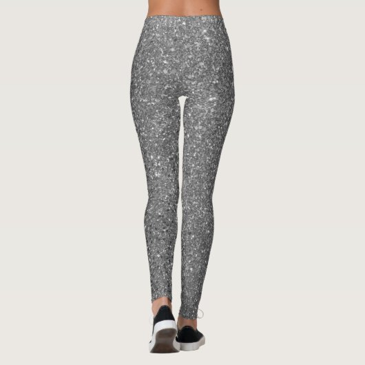 Mousserende zilveren Leggings (Achterkant)