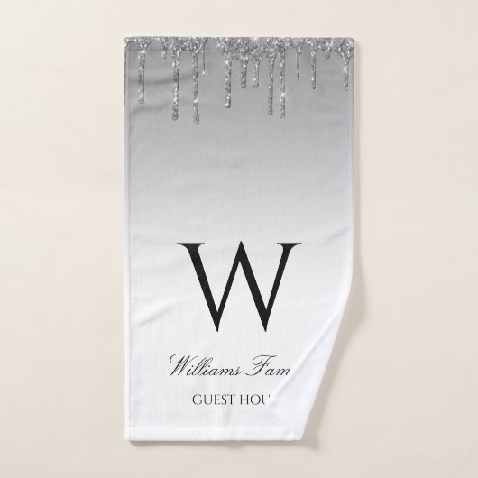 mousserende zilverglitterbadhanddoekset bad handdoek (Handdoek)