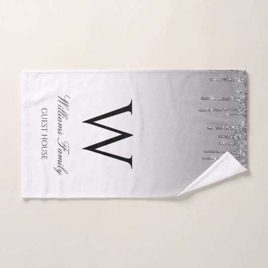 mousserende zilverglitterbadhanddoekset bad handdoek (Handdoek)