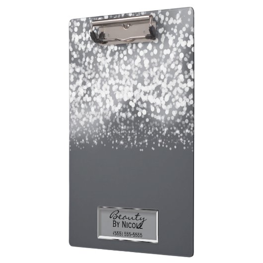 Mousserende zilverlampjes Chic Glam, speciaal aang Klembord (Links)