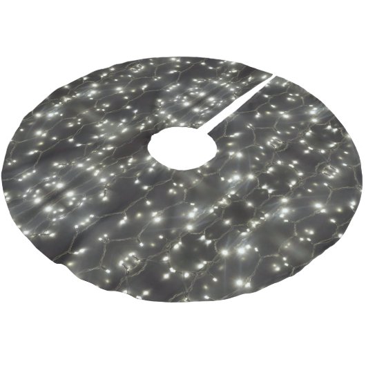 Mousserende zilverlampjes kerstboom rok (Gekanteld)