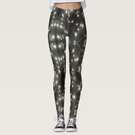 Mousserende zilververlichting leggings