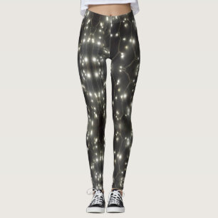 Mousserende zilververlichting leggings