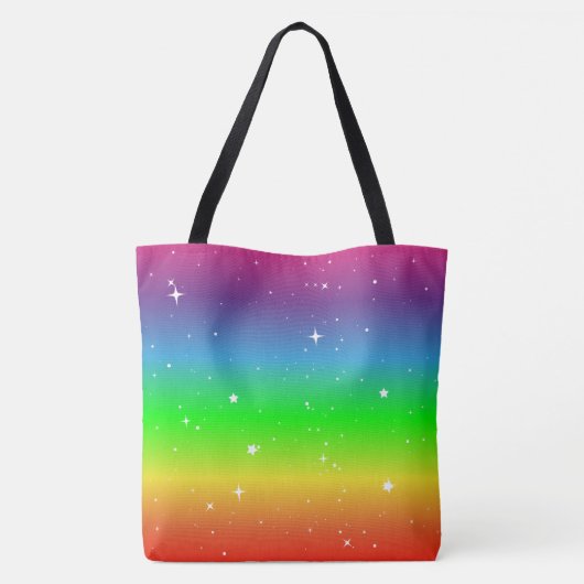 Mousserende zomerregenboog tote bag (Achterkant)